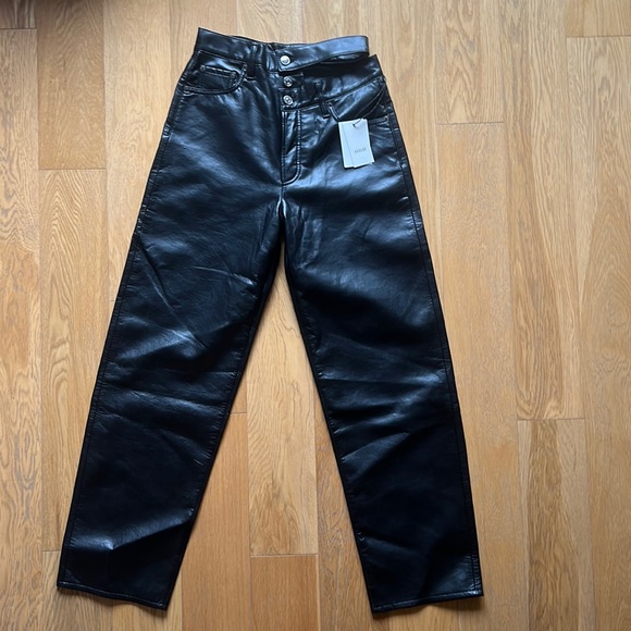 AGOLDE Broken Waistband Leather Pants - Picture 4 of 7
